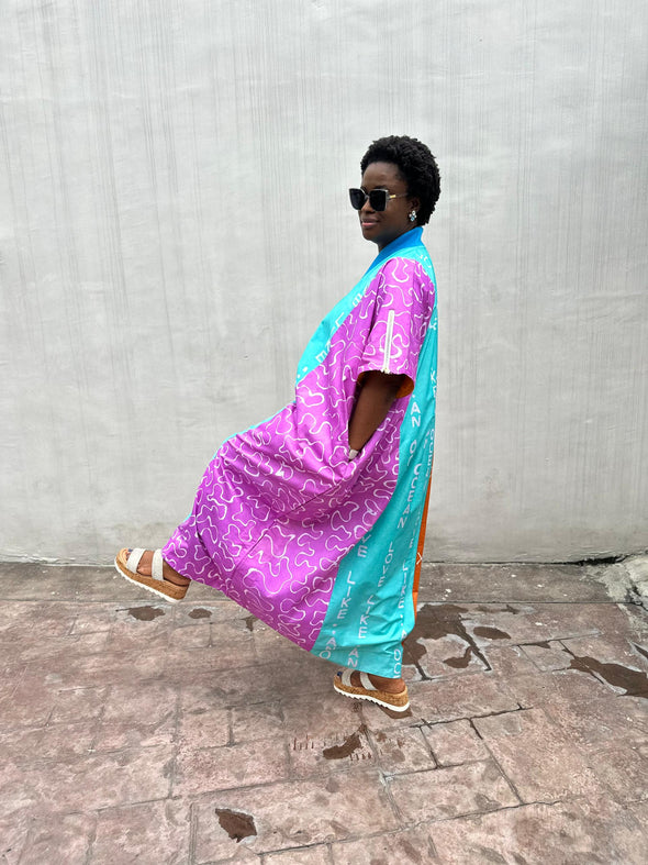 LOVE LIKE AN OCEAN | BOUBOU STYLE | GOLD/MINT GREEN/LILAC DRESS | ANKLE LENGTH